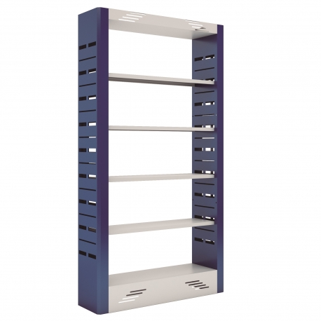 Estante para biblioteca W-teca 4 prateleiras + base