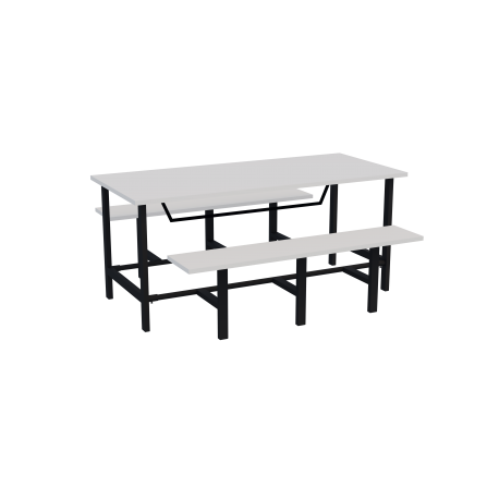 Mesa de refeitório adulto 06 lugares com bancos 