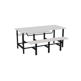 Mesa de refeitório pré 06 lugares com bancos