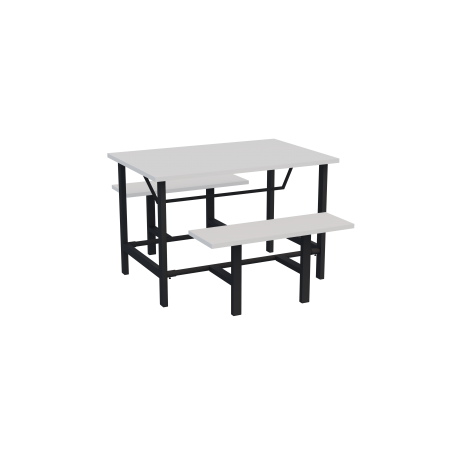 Mesa de refeitório pré 04 lugares com bancos