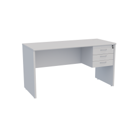 Mesa de trabalho painel soft com 03 gavetas