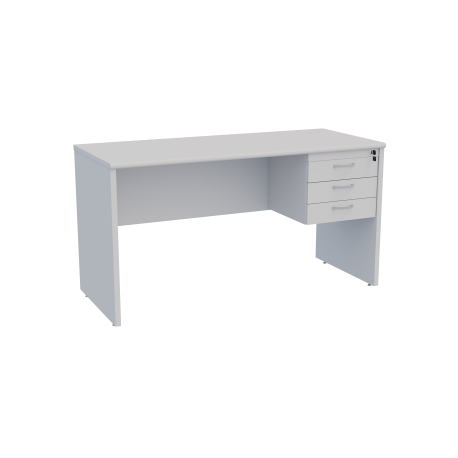 Mesa de trabalho painel 075x120x060 com 03 gavetas