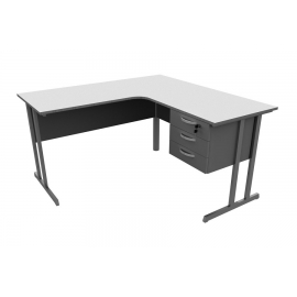 Mesa delta plus com 03 gavetas